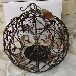 Bronze/Metal Pumpkin Candle Holder